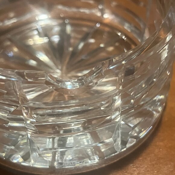 Vintage WATERFORD‎ Crystal Ashtray Round 3" Beautiful - Picture 9 of 10